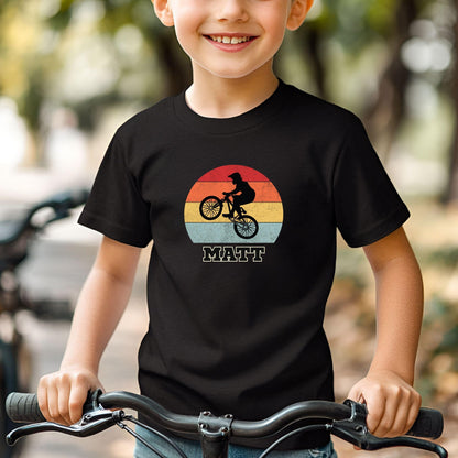 Mountainbike Fahrrad Shirt für Kinder – personalisiert mit Name – Downhill MTB Geburtstagsshirt - Ansicht 1