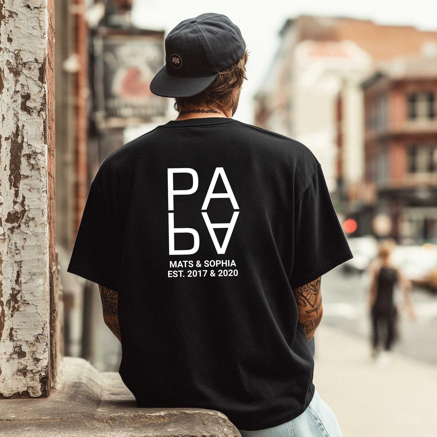 Papa Shirt personalisiert mit Kindernamen & Geburtsjahr
