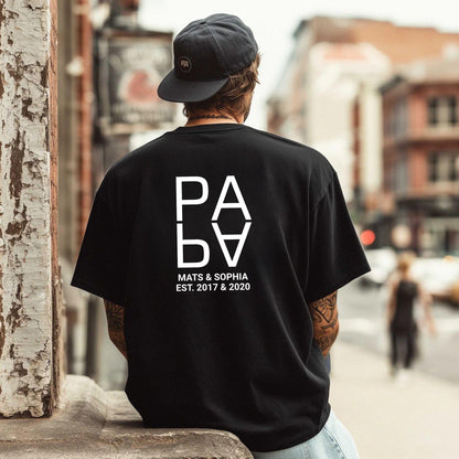 Papa Shirt personalisiert mit Kindername & Geburtsjahr - Ansicht 1