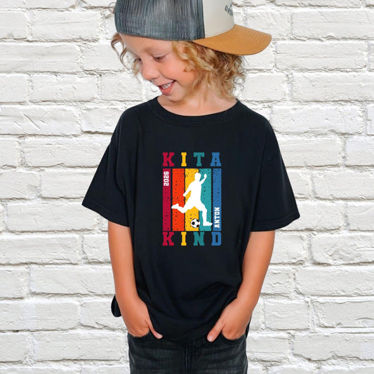 Kita Kind Fußball Shirt personalisiert mit Name & Jahr Kita Start - Ansicht 2