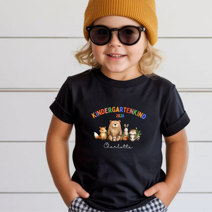Waldtiere Kindergartenkind Shirt 2026 personalisiert mit Name & Jahr Kita Start - Ansicht 3