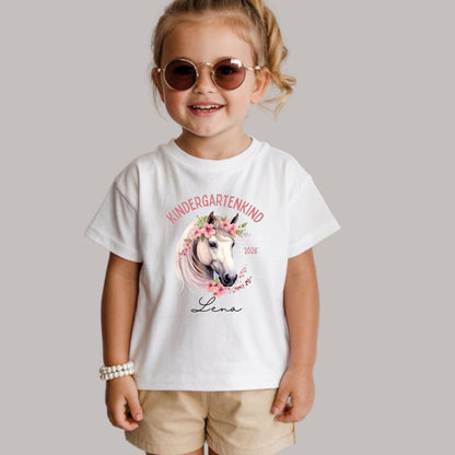 Pferde Kindergartenkind 2026 Shirt – personalisiert mit Name & Jahr Kita Start - Ansicht 3