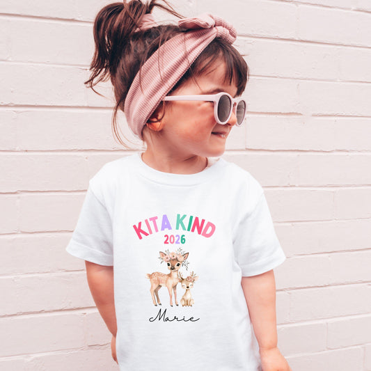 Reh Kita Kind 2026 Shirt personalisiert mit Name & Jahr Kita Start - Ansicht 1