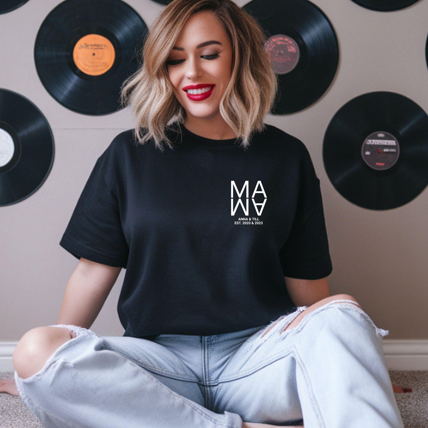 Mama Shirt personalisiert mit Kindernamen & Geburtsjahr