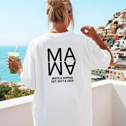Mama Shirt personalisiert mit Kindername & Geburtsjahr - Ansicht 1
