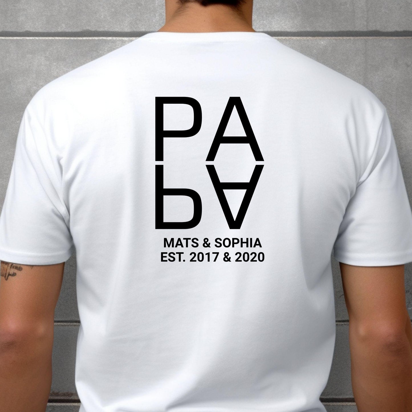 Papa Shirt personalisiert mit Kindernamen & Geburtsjahr