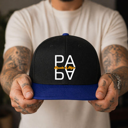 Papa Snapback Cap personalisiert mit Kindernamen – Geschenk für Papa - Ansicht 1