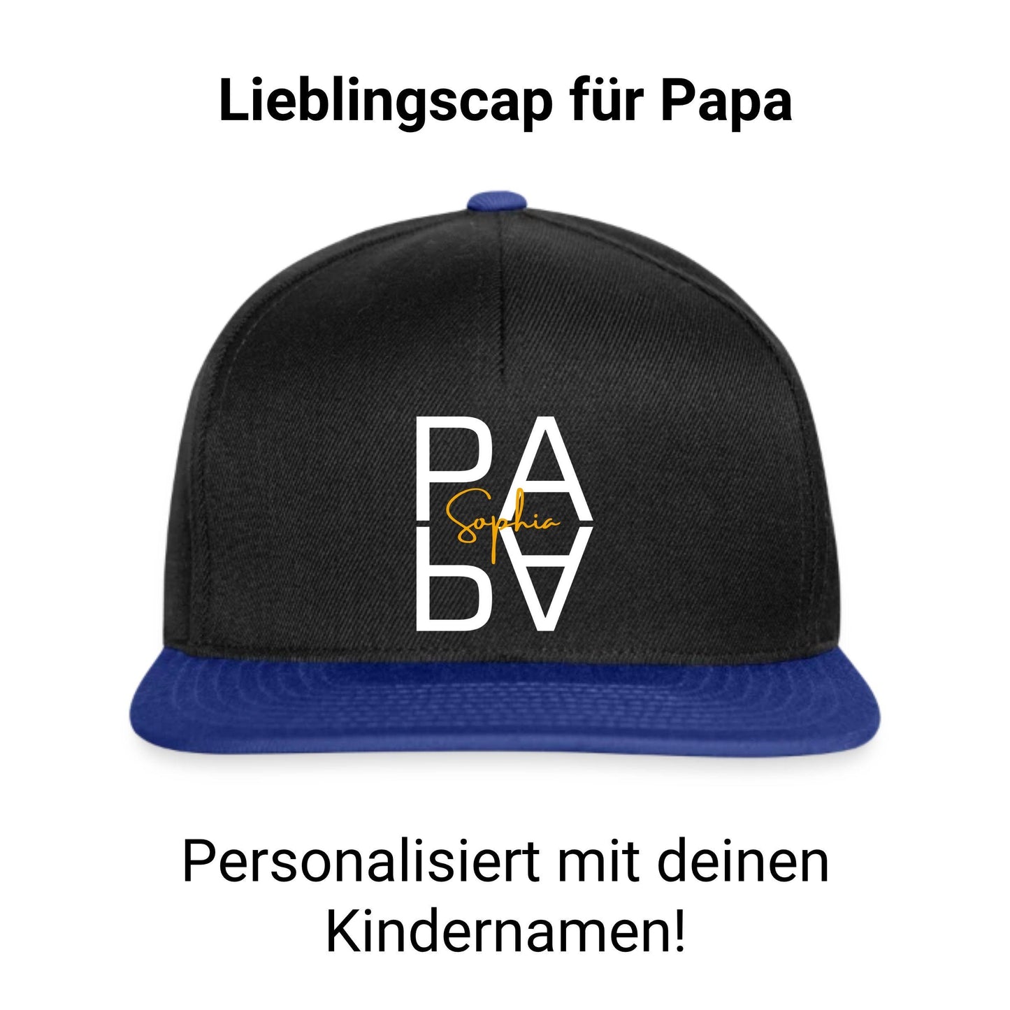 Snapback Cap Papa mit Namen der Kinder
