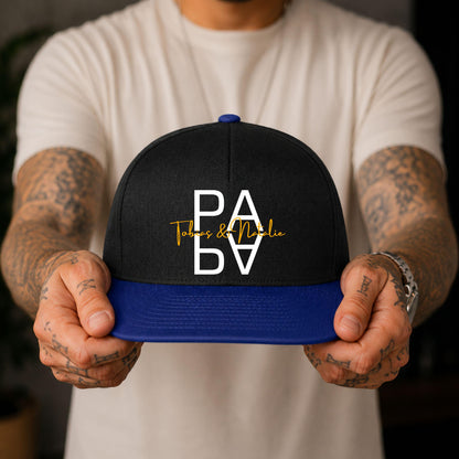Snapback Cap Papa - personalisiert mit Kindernamen - Geschenk für Papa - Ansicht 3