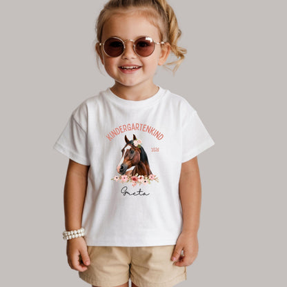 Pferde Kindergartenkind Shirt 2026  – personalisiert mit Name & Jahr Kita Start - Ansicht 3