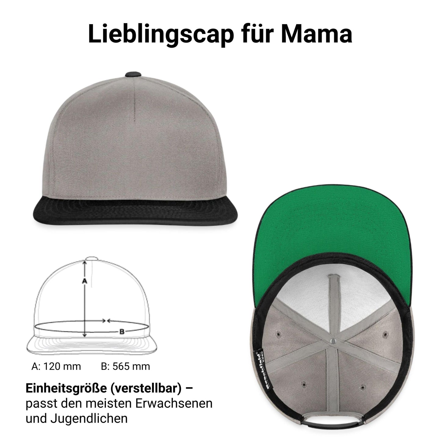 Mama Snapback Cap personalisiert mit Kindernamen - Geschenk für Mama - Ansicht 5