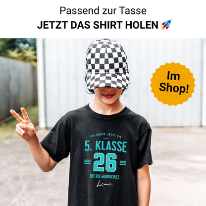 5. Klasse 2026 Tasse – Bye Bye Grundschule - personalisiert mit Name & Schuljahr - Ansicht 6