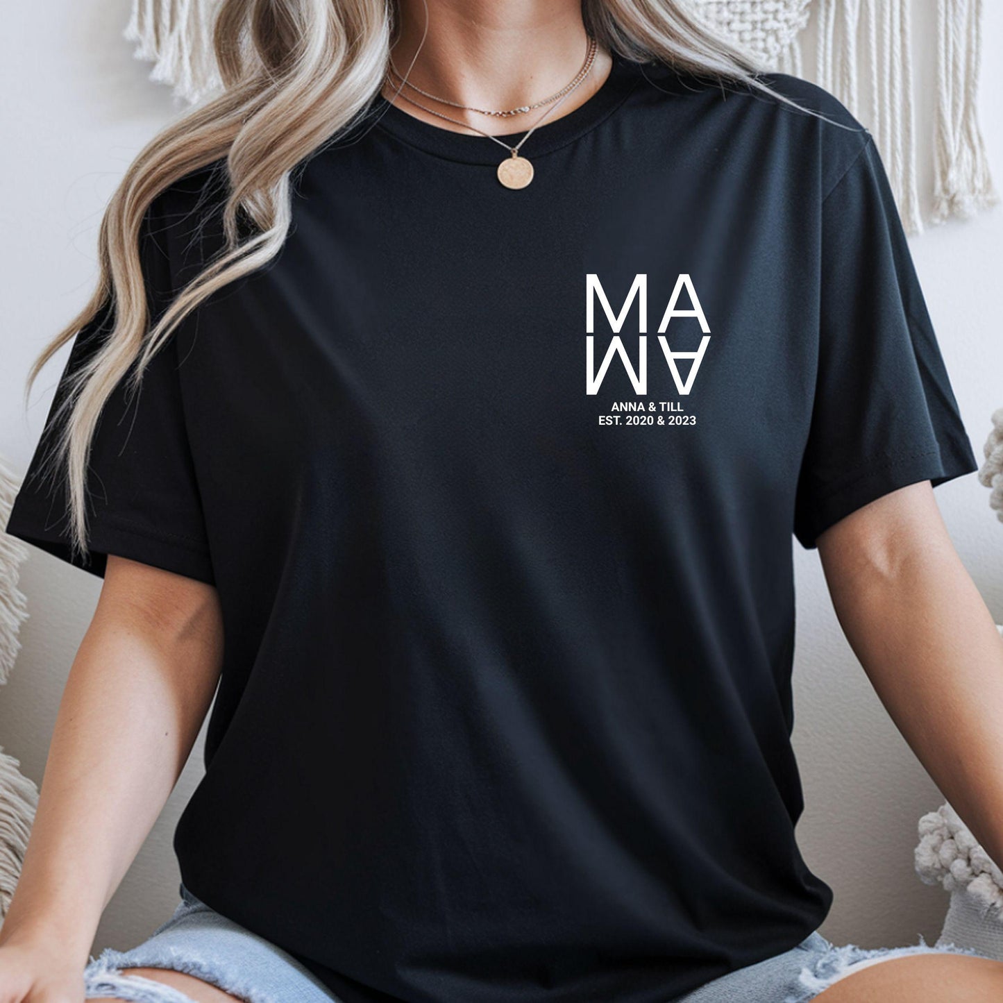 Mama Shirt personalisiert mit Kindernamen & Geburtsjahr
