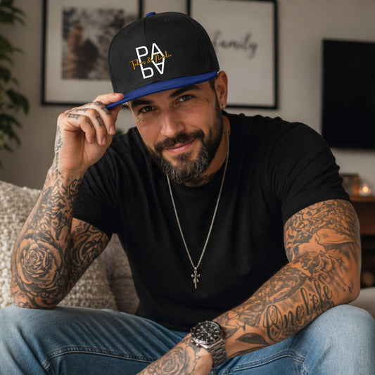 Snapback Cap Papa - personalisiert mit Kindernamen - Geschenk für Papa - Ansicht 2