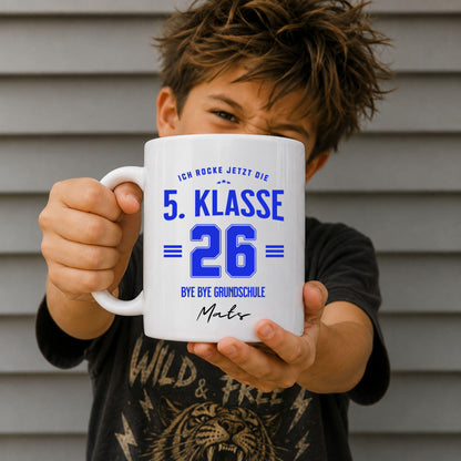 5. Klasse 2026 Tasse – Bye Bye Grundschule - personalisiert mit Name & Schuljahr - Ansicht 3