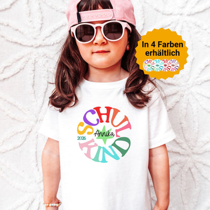 Schulkind Shirt personalisiert mit Name - Einschulung 2026