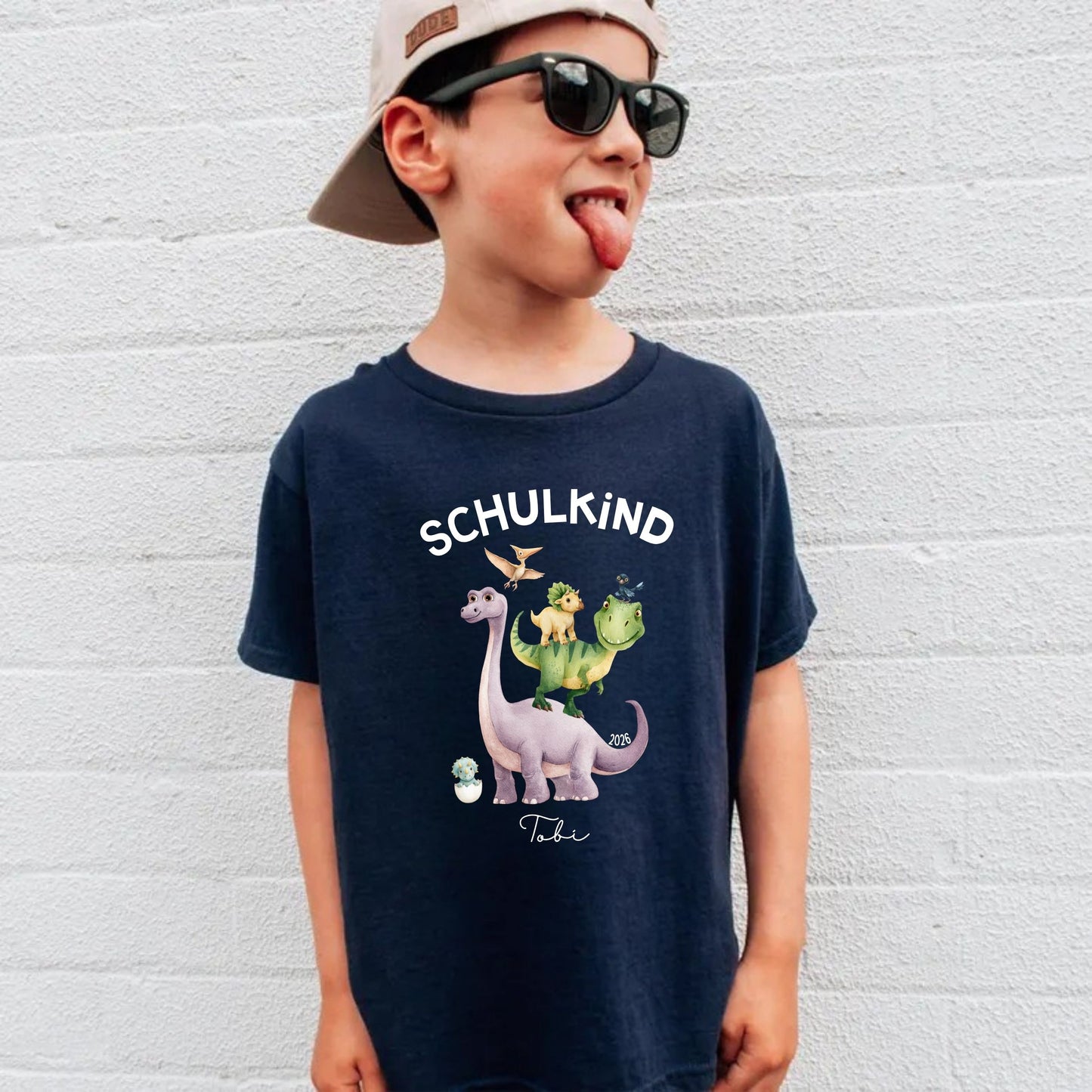 Dino Einschulung Shirt personalisiert mit Name & Schuljahr
