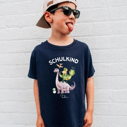 Dino Einschulung Shirt personalisiert mit Name & Schuljahr